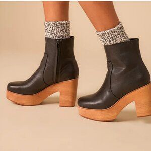 Charlotte Stone Paz platform ankle boots in black, size 8